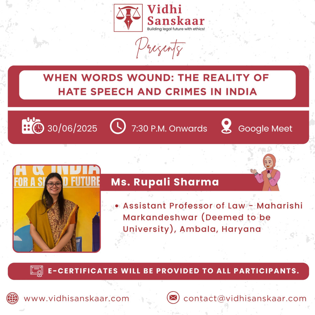 When Words Wound – The Reality of Hate Speech and Crimes in India