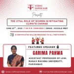 The Vital Role of Women in Mitigating Climate Change | Vidhi Sanskaar