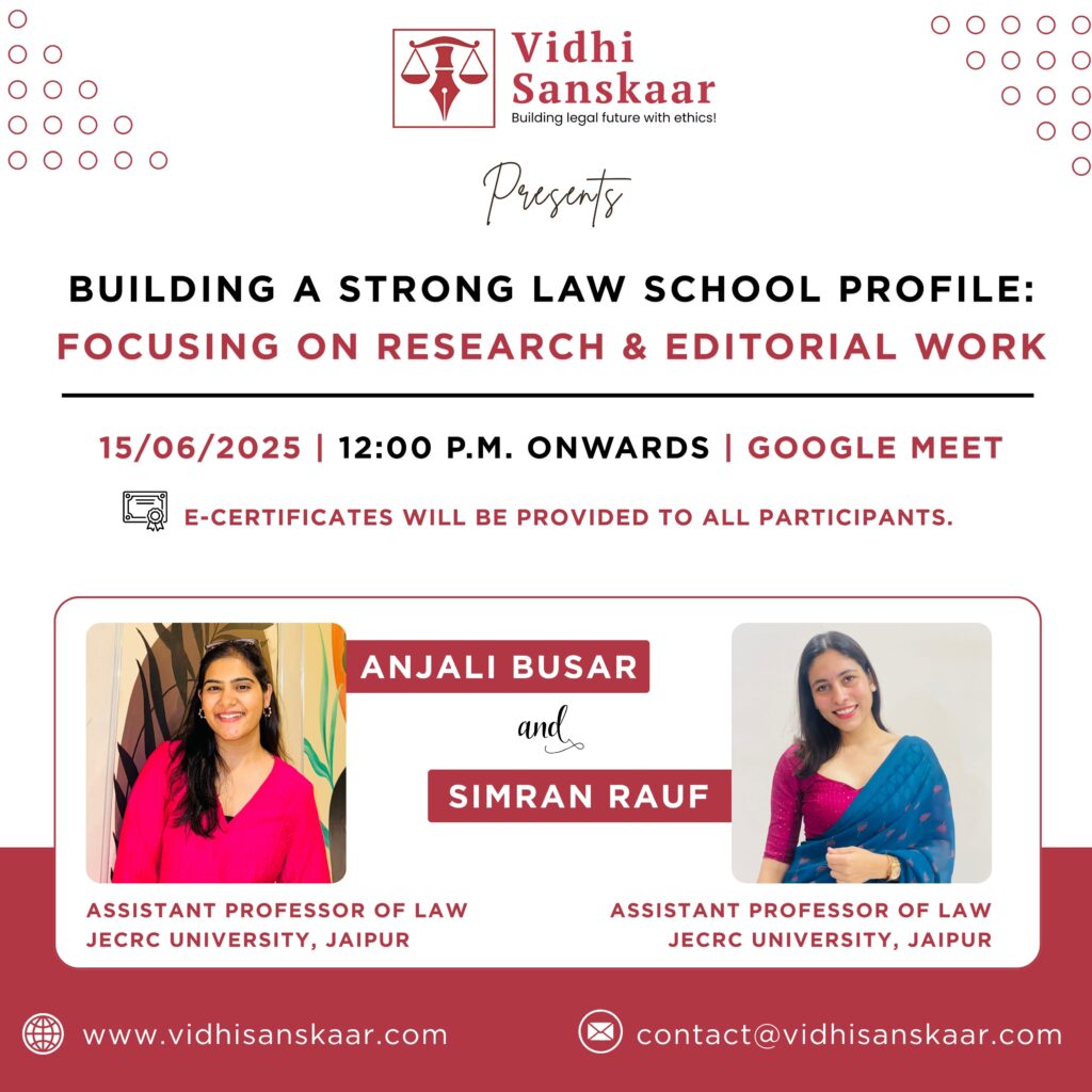 Building a Strong Law School Profile: Focusing on Research & Editorial Work